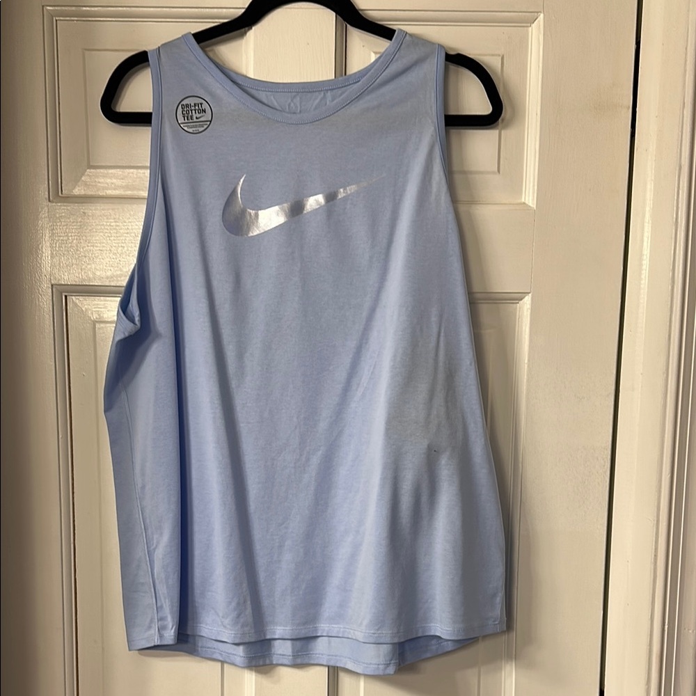 Nike Women's Light Blue Tank Top
